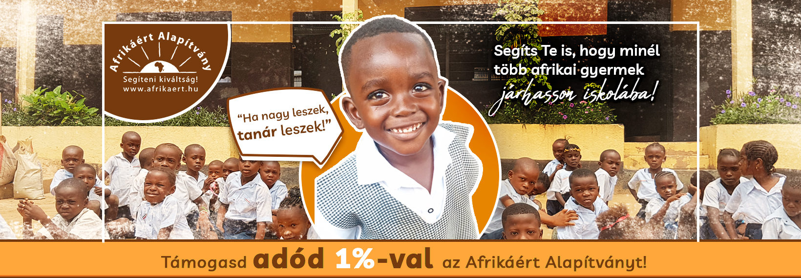 1% neked, hatalmas segítség Afrikának – felajánlásoddal idén is támogathatod munkánkat!